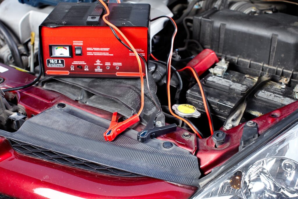 Car jumping battery service